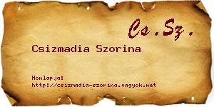 Csizmadia Szorina névjegykártya